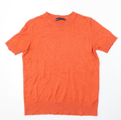 Womens UK Size 8 Marks and Spencer Orange Pullover Jumper