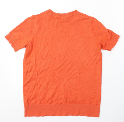 Womens UK Size 8 Marks and Spencer Orange Pullover Jumper