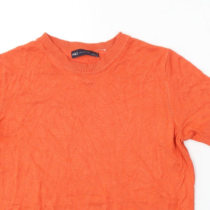 Womens UK Size 8 Marks and Spencer Orange Pullover Jumper