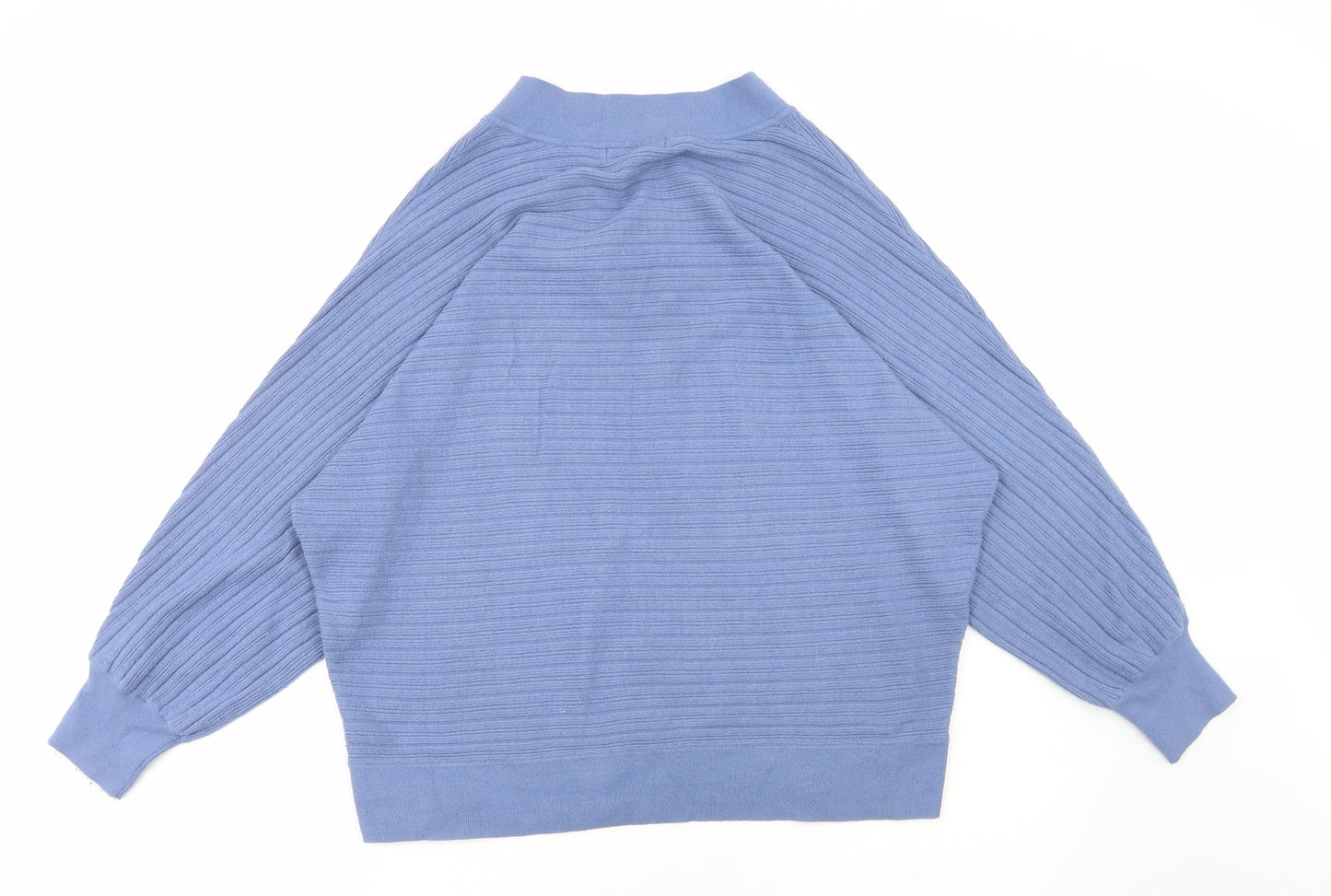 Nutmeg Womens Blue V-Neck Viscose Pullover Jumper Size 18