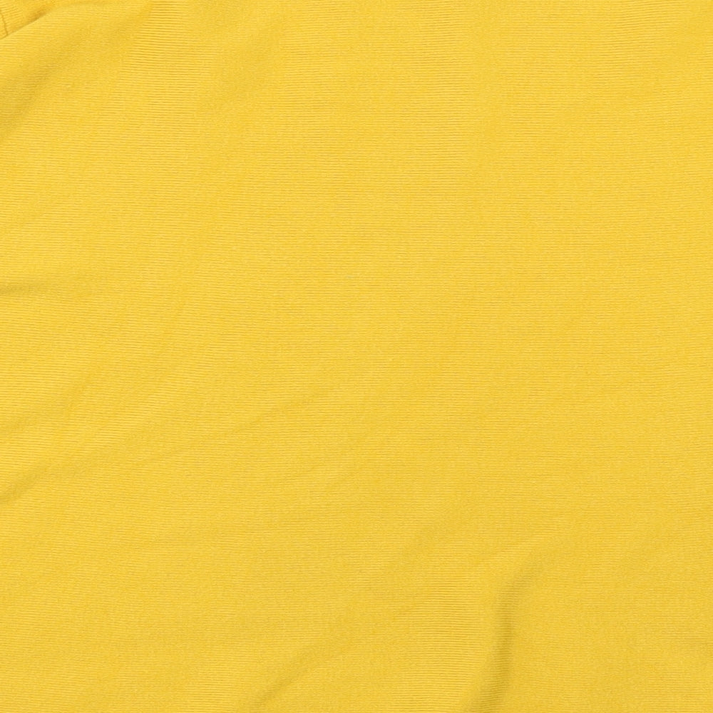 Max Long Womens Yellow Scoop Neck Viscose Pullover Jumper Size XL