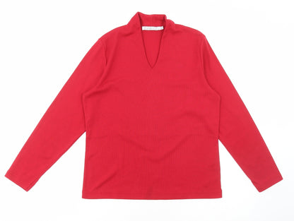 Womens UK Size 16 Emreco Red Basic T-Shirt
