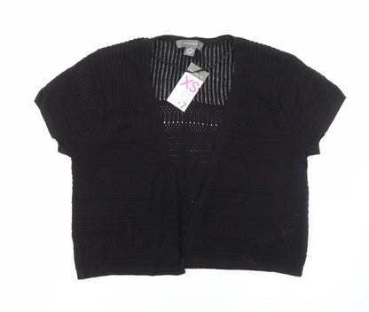 Primark Womens Black Cotton Cardigan Jumper Size XS