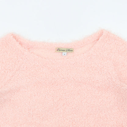Cameo Rose Womens Pink Round Neck Polyester Pullover Jumper Size 10