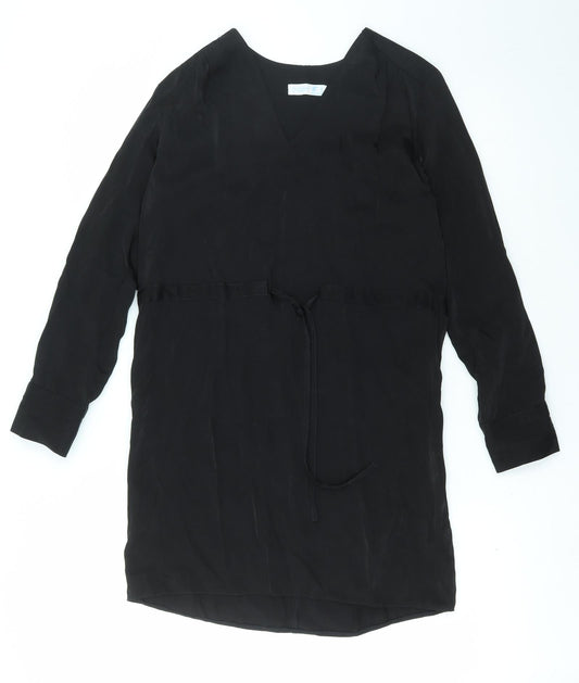 Primark Womens Black Polyester A-Line Size 6 Scoop Neck