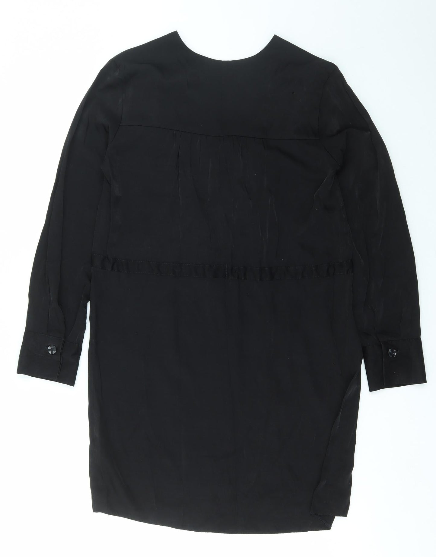 Primark Womens Black Polyester A-Line Size 6 Scoop Neck