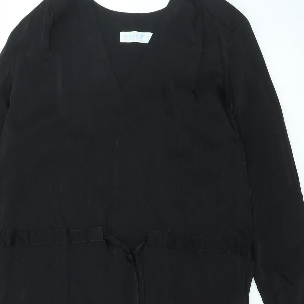 Primark Womens Black Polyester A-Line Size 6 Scoop Neck