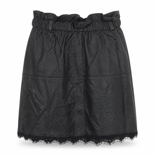 Preworn Womens Black Polyester A-Line Skirt Size M
