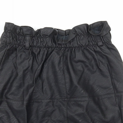 Preworn Womens Black Polyester A-Line Skirt Size M