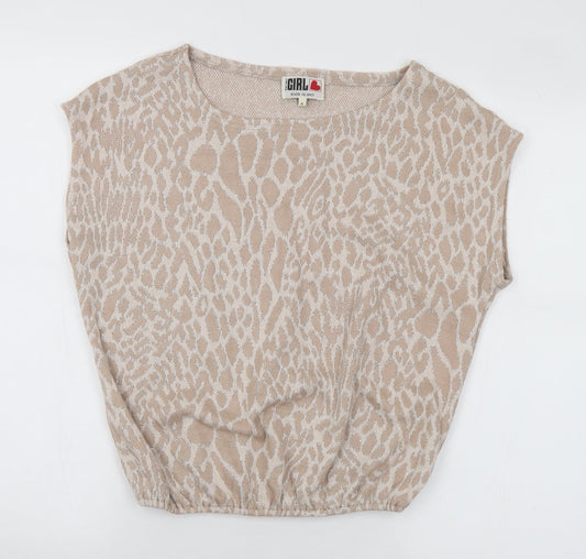 Womens UK Size 8 River Island Beige Pullover Jumper