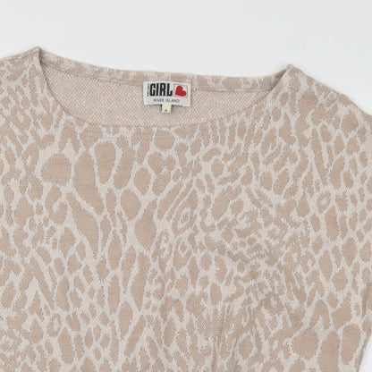 Womens UK Size 8 River Island Beige Pullover Jumper