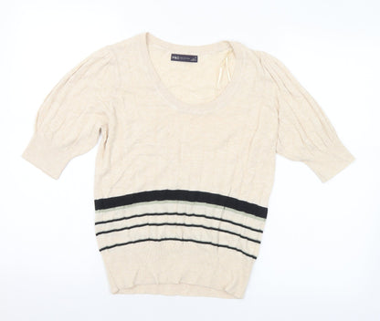Womens UK Size 10 Marks and Spencer Beige Pullover Jumper
