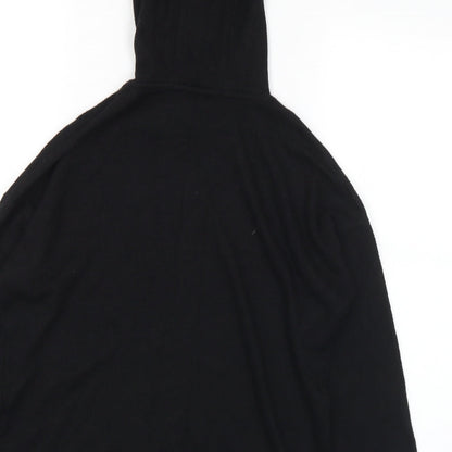 Marks and Spencer Girls Black Viscose Pullover Hoodie Size 10-11 Years