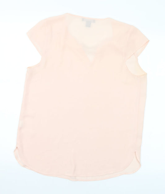 Atmosphere Womens Pink Polyester Basic Blouse Size 12 Round Neck