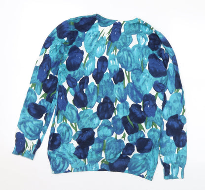 Autonomy Womens Multicoloured Crew Neck Geometric Viscose Pullover Jumper Size S