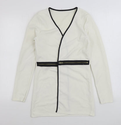 Blue Vanilla Womens White Jacket Size XS