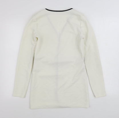 Blue Vanilla Womens White Jacket Size XS