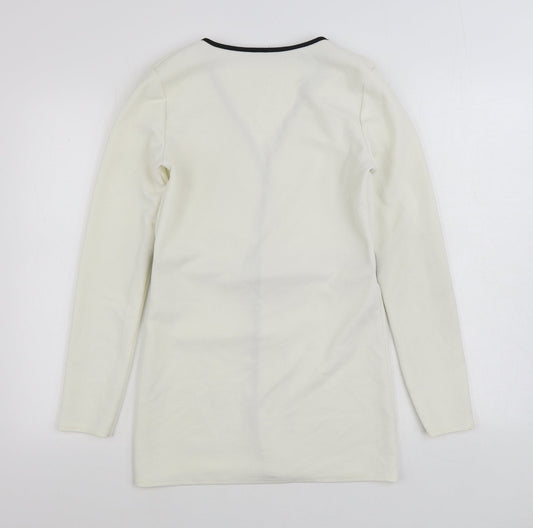 Blue Vanilla Womens White Jacket Size XS