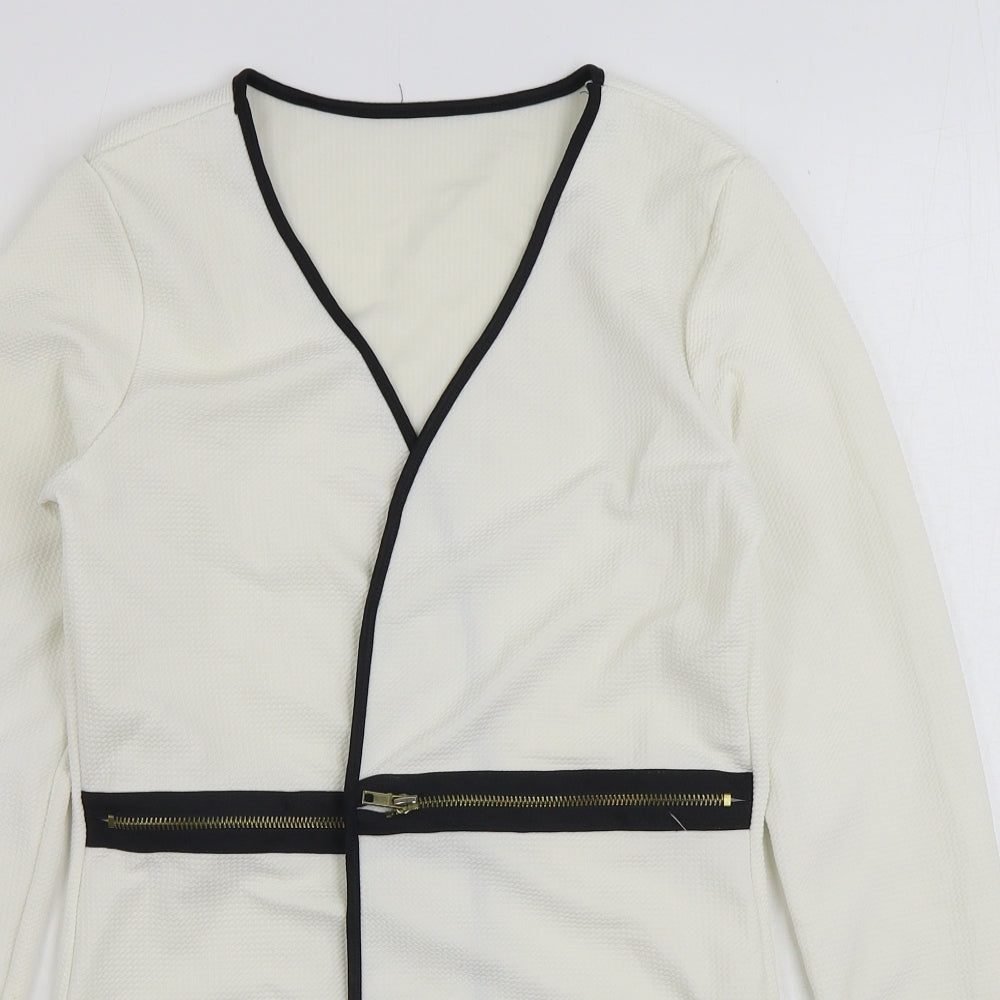 Blue Vanilla Womens White Jacket Size XS