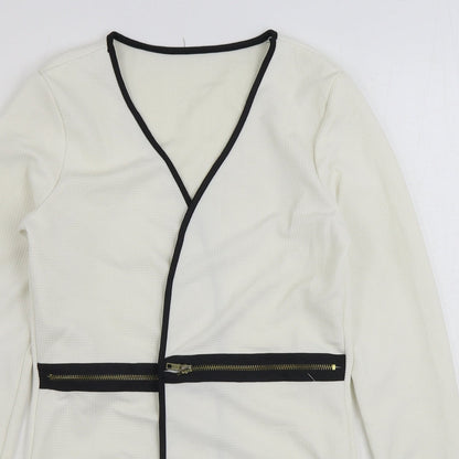 Blue Vanilla Womens White Jacket Size XS