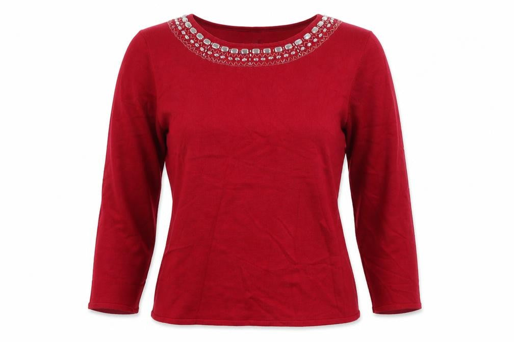 Womens UK Size M Autonomy Red Pullover Jumper