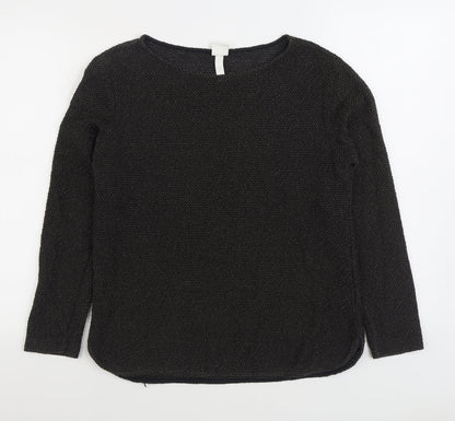Womens UK Size M H&M Black Pullover Jumper