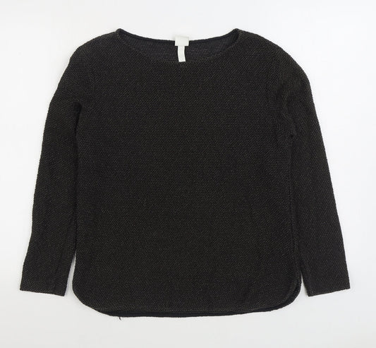 Womens UK Size M H&M Black Pullover Jumper