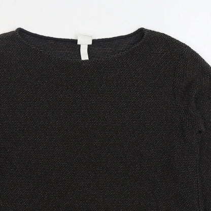Womens UK Size M H&M Black Pullover Jumper