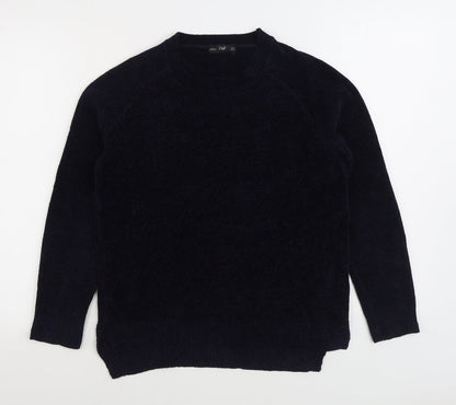 F&F Womens Blue Round Neck Polyester Pullover Jumper Size 8