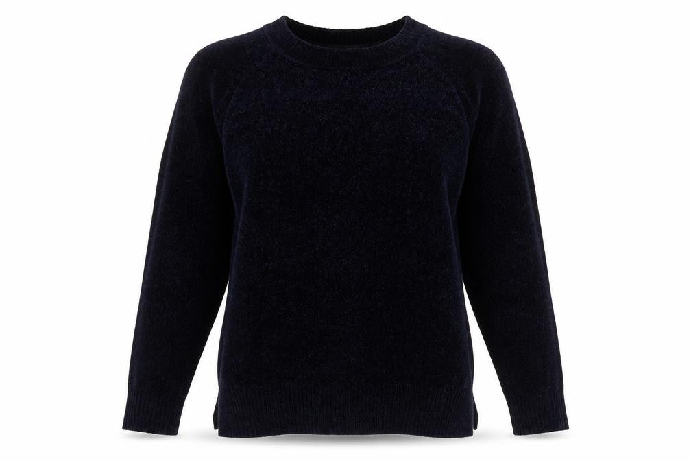 F&F Womens Blue Round Neck Polyester Pullover Jumper Size 8