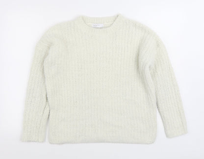 Womens UK Size S Matalan White Pullover Jumper