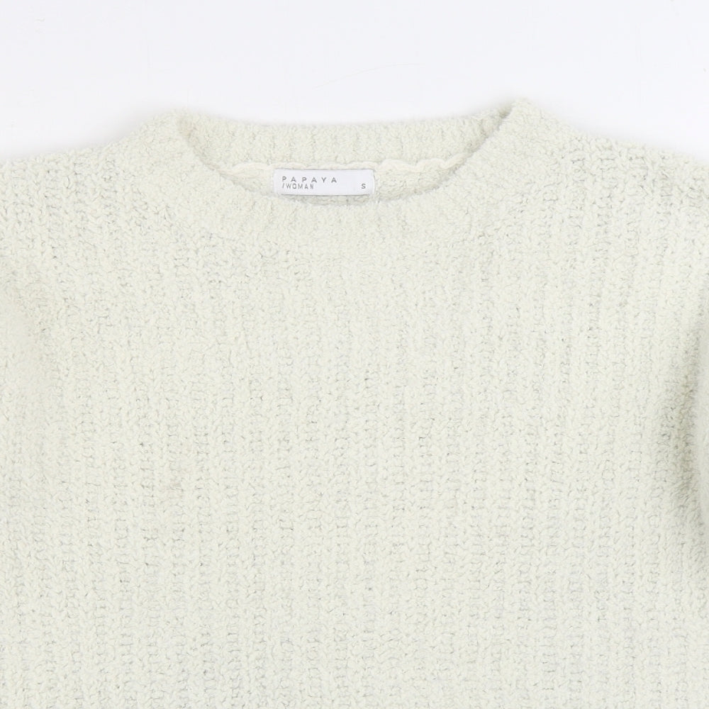 Womens UK Size S Matalan White Pullover Jumper