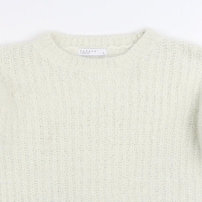 Womens UK Size S Matalan White Pullover Jumper