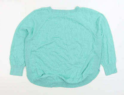 Womens UK Size M Damart Green Pullover Jumper