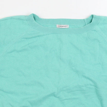 Womens UK Size M Damart Green Pullover Jumper
