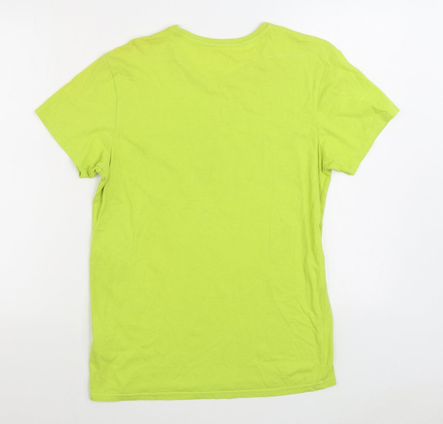 1982 Mens Green Cotton T-Shirt Size M Round Neck - Modeno Pro Edge