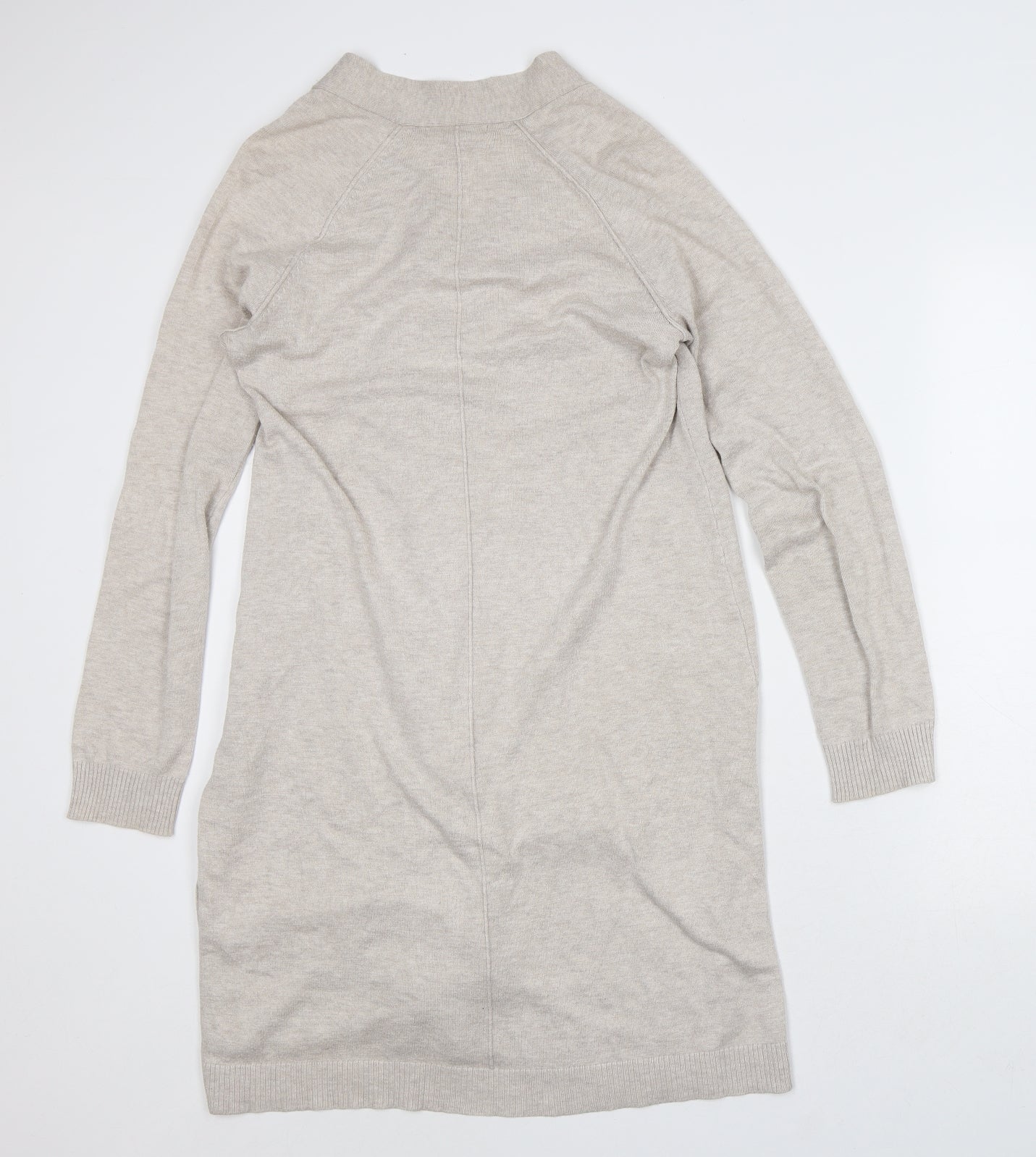 89th & Madison Womens Beige V-Neck Rayon Cardigan Jumper Size S