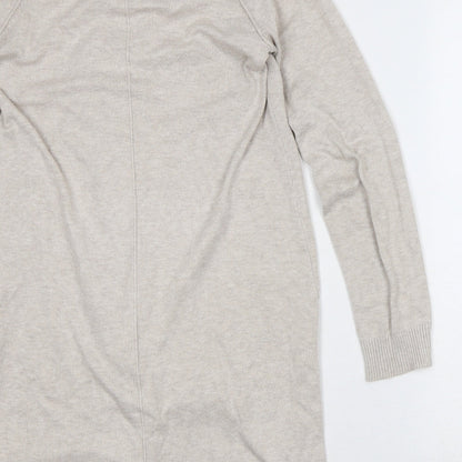 89th & Madison Womens Beige V-Neck Rayon Cardigan Jumper Size S