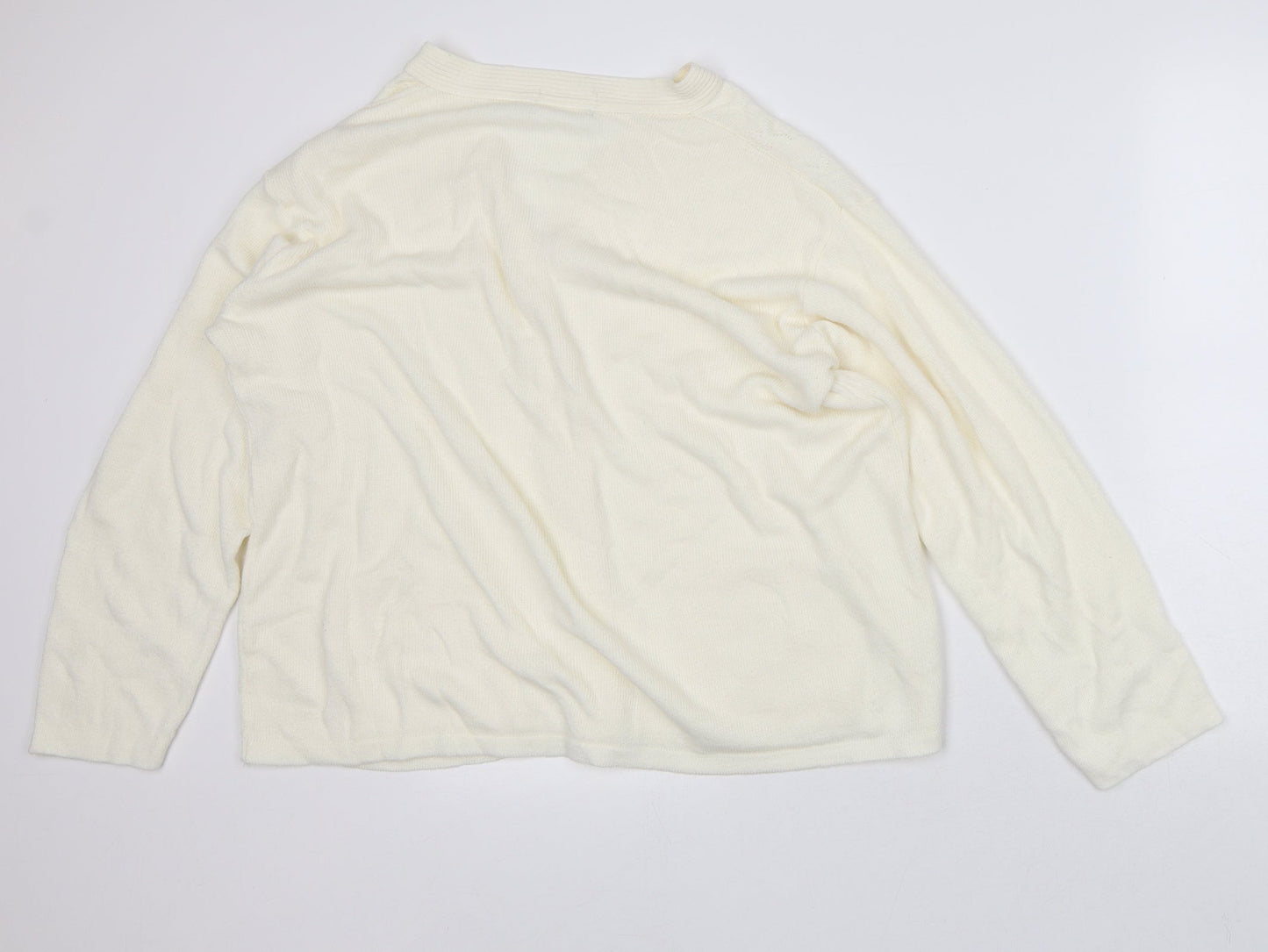 Womens UK Size XL Preworn Beige Cardigan Jumper