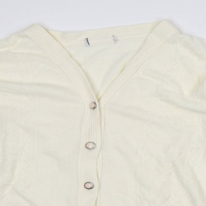 Womens UK Size XL Preworn Beige Cardigan Jumper