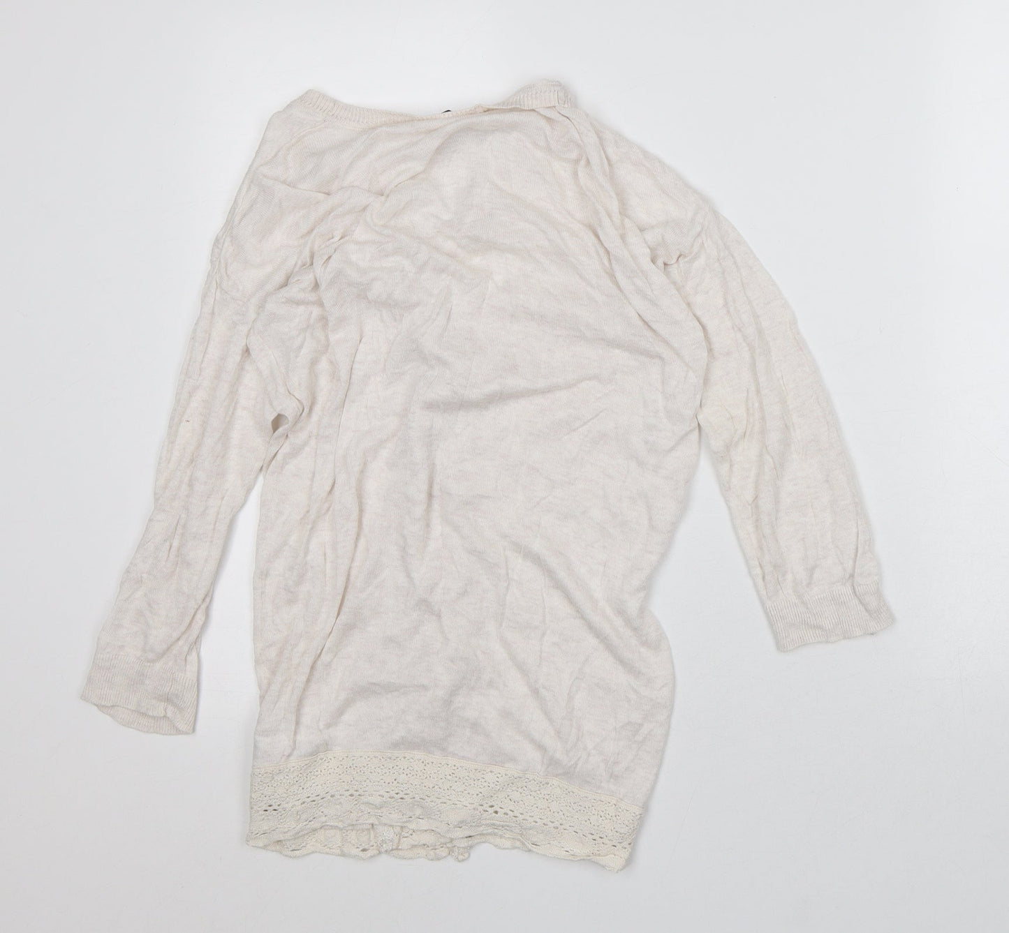 Womens UK Size 12 Dorothy Perkins White Cardigan Jumper