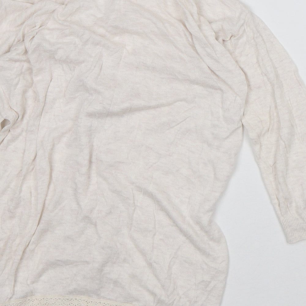Womens UK Size 12 Dorothy Perkins White Cardigan Jumper