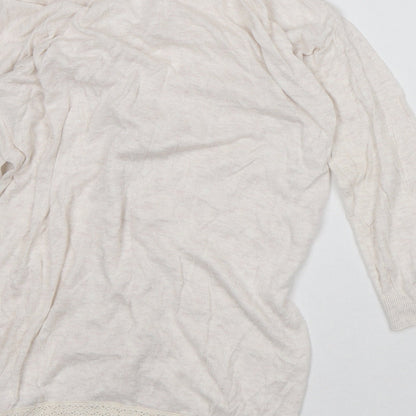 Womens UK Size 12 Dorothy Perkins White Cardigan Jumper