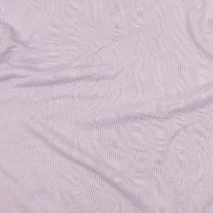 Damart Womens Pink V-Neck Acrylic Pullover Jumper Size 14