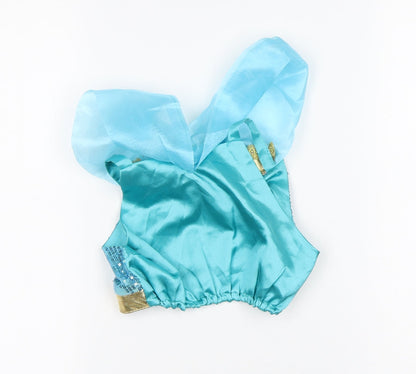 Vogue Fashion Girls Blue Cotton Cropped Tank Size 5 Years V-Neck