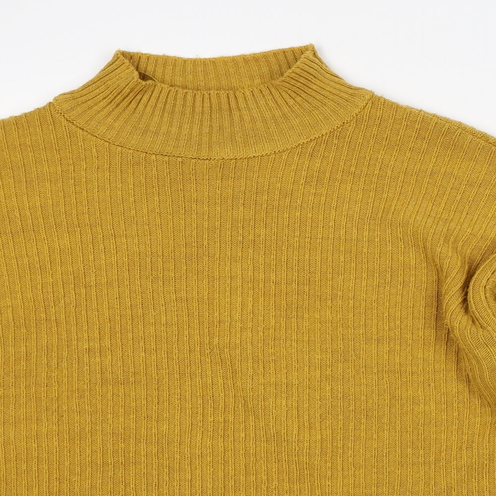 Primark Womens Gold High Neck Acrylic Pullover Jumper Size L