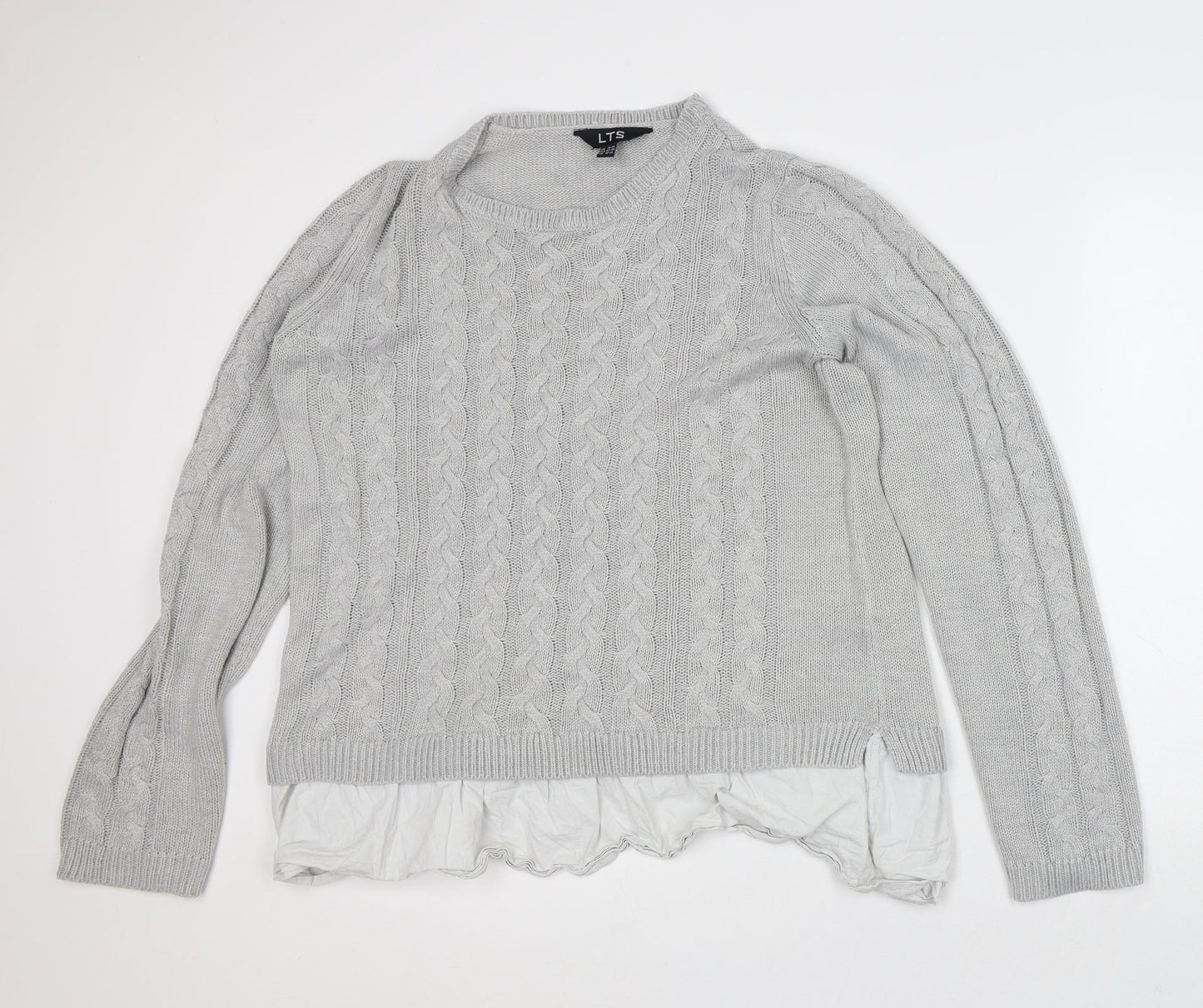 Womens UK Size 14 LTS Grey Pullover Jumper