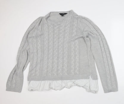 Womens UK Size 14 LTS Grey Pullover Jumper