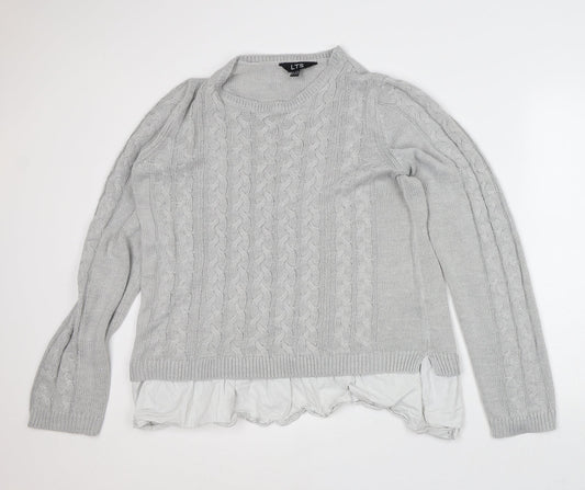 Womens UK Size 14 LTS Grey Pullover Jumper