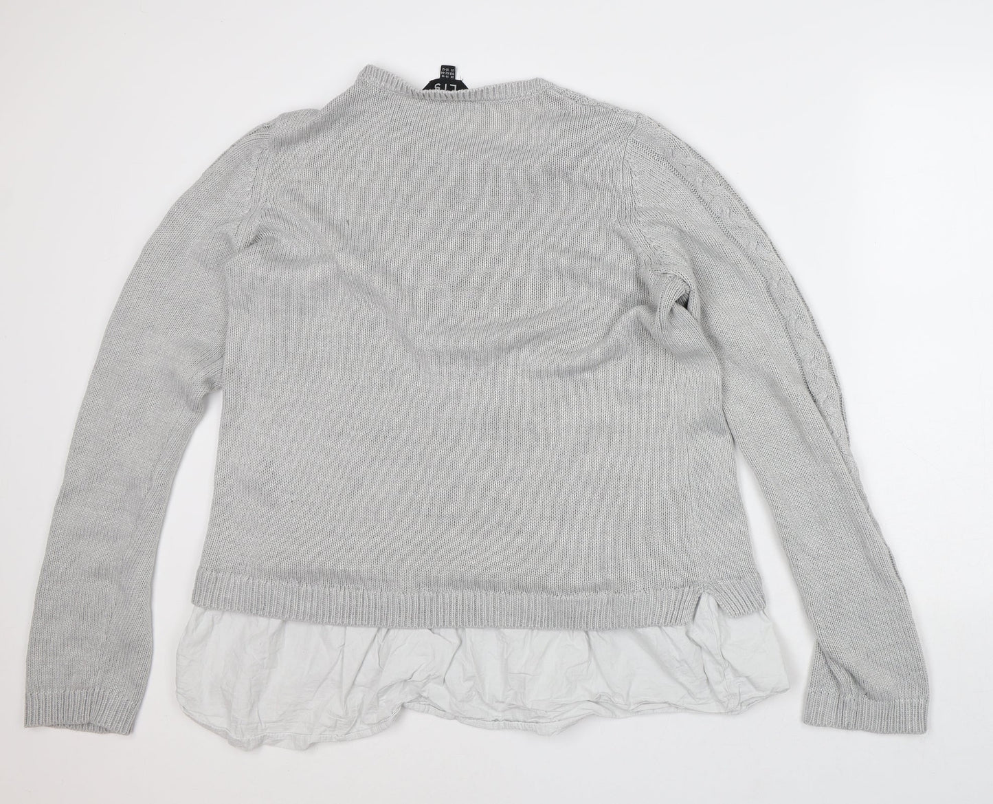 Womens UK Size 14 LTS Grey Pullover Jumper